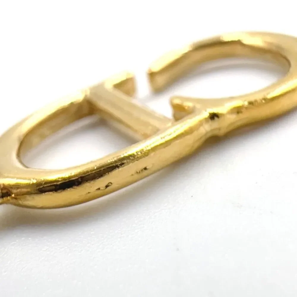 Christian Dior CD Logo Motif Necklace Gold